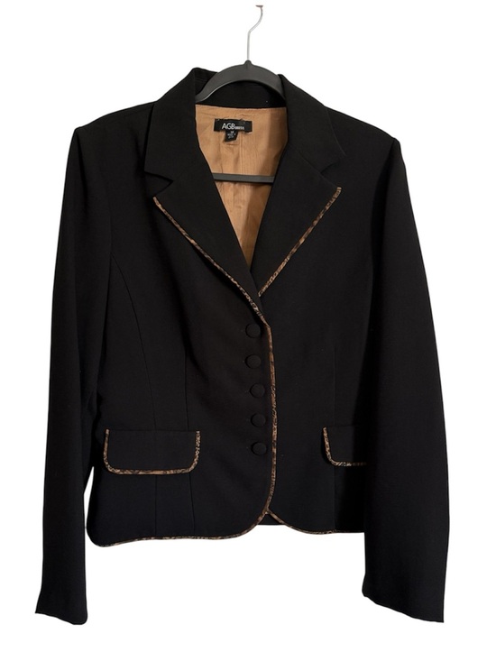 AGB Jackets & Blazers - Black Tailored Jacket with Trim